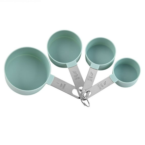 8pcs Stainless Steel Measuring Cups Spoons Kitchen Baking Cooking Tools Set(Green)
