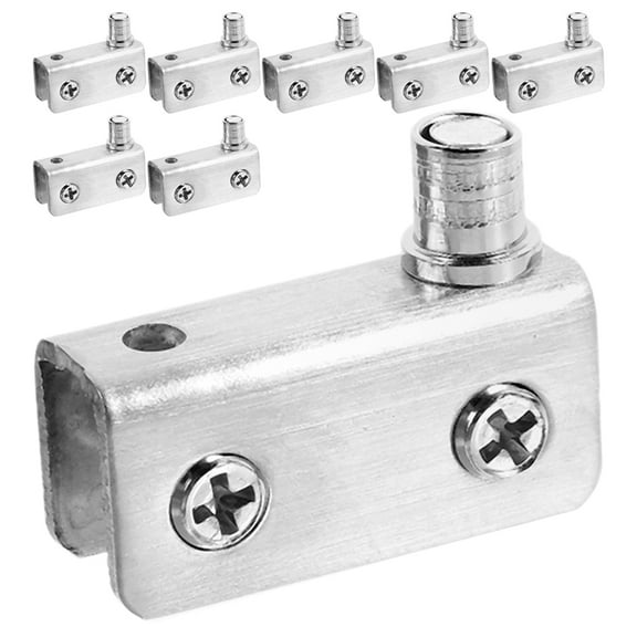 Raindrops Stainless Steel Glass Door Hinge Set 8Pcs for Bathroom Toilet Swinging Door Hardware