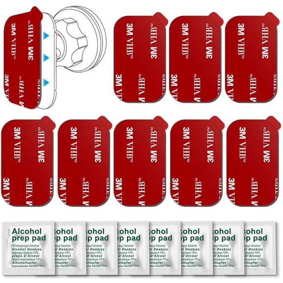 8pcs Sticky Adhesive Replacement for Dashboard Magnetic Phone Mount Holder & Windshield Dash Cam