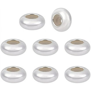 10x Stainless Steel Beads with Plastic Slider Bead Stopper Round Rose Gold  9mm