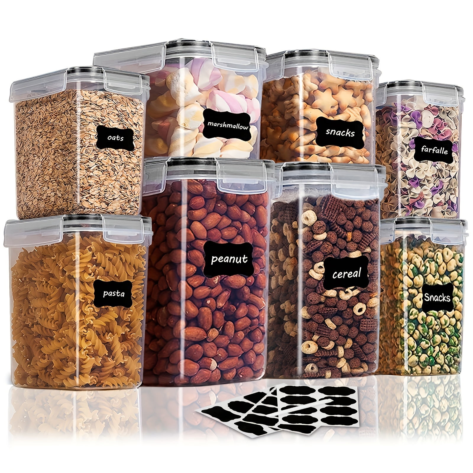 8pcs Storage Container, Airtight Food Storage Containers Set With Lids ...
