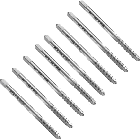8pcs Straight Flute Thread Tap, M3 x 0.5 Metric Screw Threading Tapping Tool Thread Milling Machine Taps, High-Speed Steel 6542 (HSS 6542)