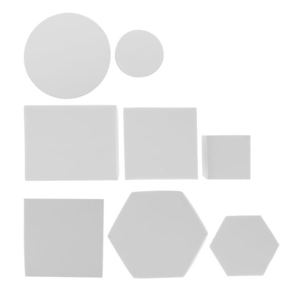 8pcs 3D Foam Geometric Ornaments Set for Home Decor, Solid Shapes, Modern Wall Art Decorations
