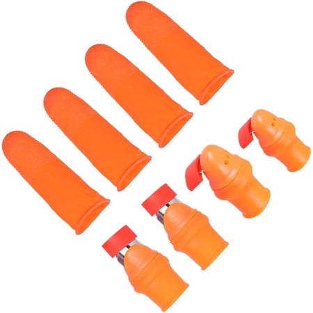 8pcs Thumb Gardening Thumb Cutter Multi Shapes Finger Cutter Picker Finger Covers Protectors Finger Cots for Harvesting Picking Vegetable Fruit Plants Potted Plants
