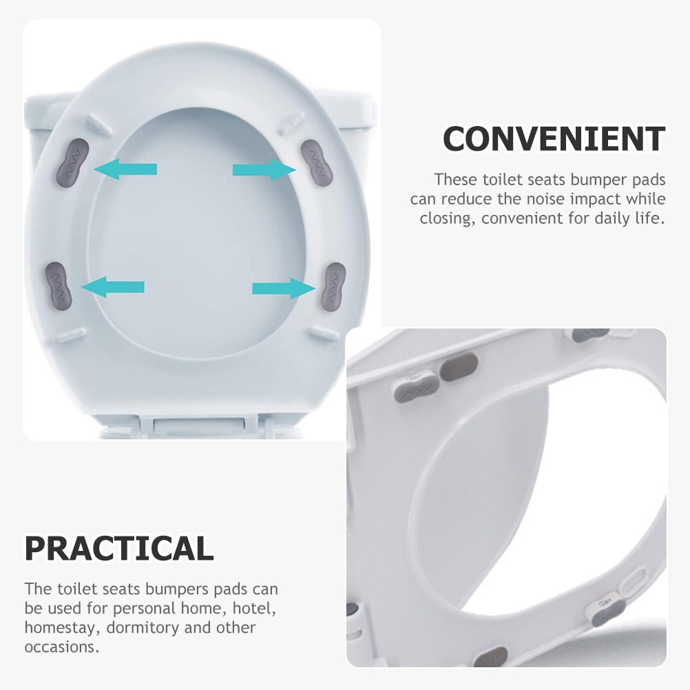 8pcs Toilet Seats Risers Toilet Seats Bumper Replacement Kit Universal