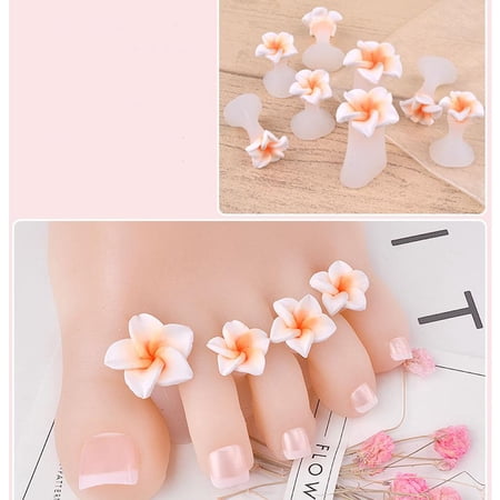 8pcs/ Trendy Finger Toe Separators Spacers Soft Silicone Divider Tool - 01