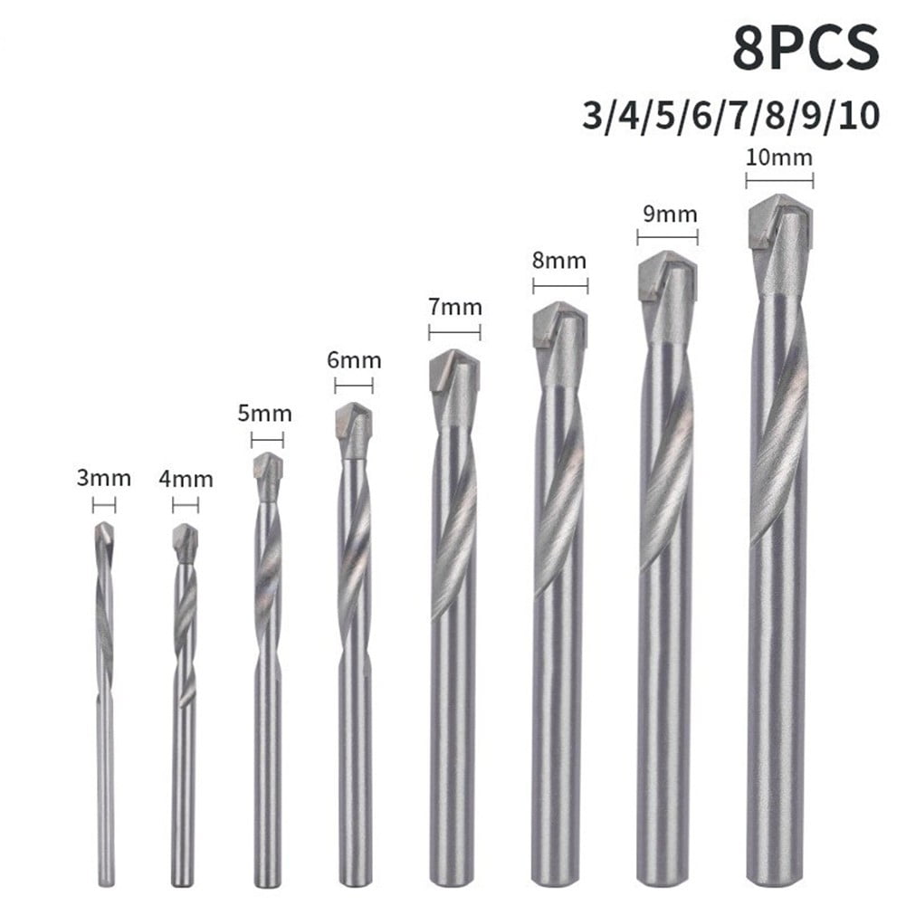 8pcs Tungsten Carbide steel hard Alloy drill stainless steel spring