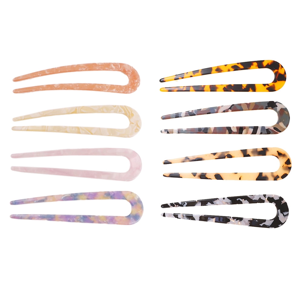 8pcs U Shape Hair Pin French Style Hair Pin Hair Fork Hairstyle Fork