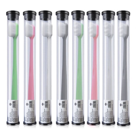 8pcs Ultra-thin Super Soft Toothbrush Portable Eco-friendly Travel Outdoor Use Teeth Care Brush Oral Cleaning Oral Care Tools