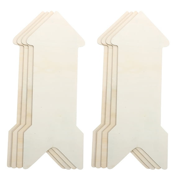 8pcs Unfinished Arrow Signs DIY Wood Arrow Craft Plaque Blank Wood Arrow Hanging Sign Wall Art Rustic Farmhouse Home Decor for Painting