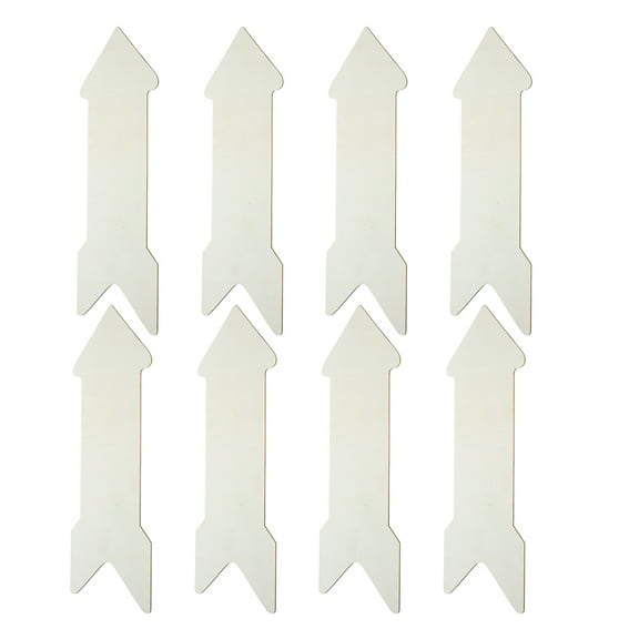 Unfinished Wood Arrow Signs for Home Decor 8pcs Beige DIY Craft Wall Decor 6.5x10.5 Inches