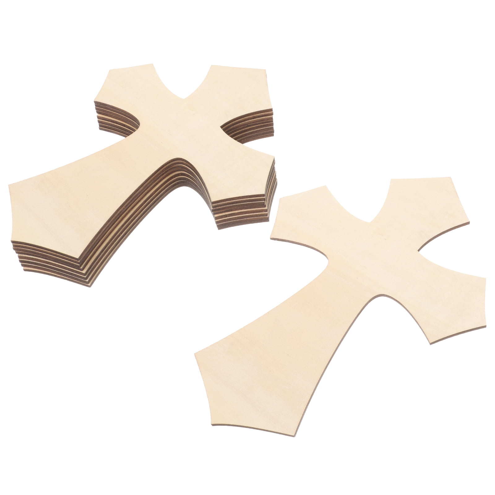 8pcs Unfinished Wood Cross Cutout Cross Shaped Wood Pieces DIY Projects