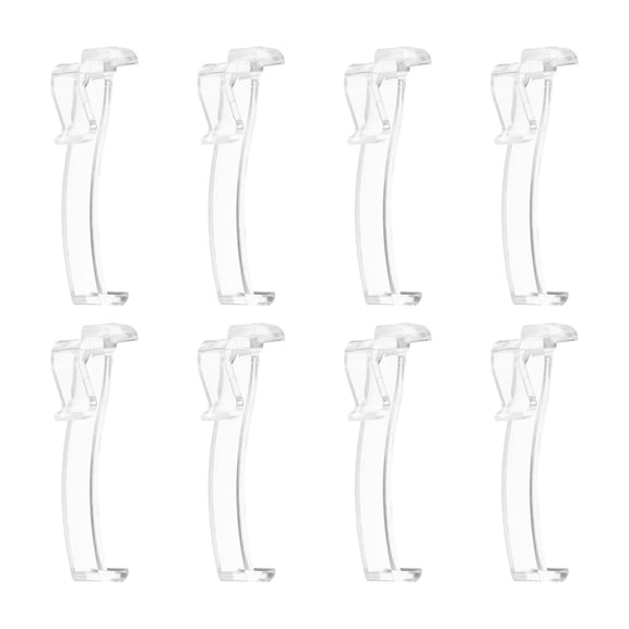 8pcs Valance Clips, 2.5in Clear Plastic Valance Hidden Retainer Holder Installation Bracket Clips for Horizontal Wood and Faux Wood Blinds