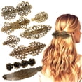 thumbnail image 1 of 8pcs Vintage Metal Hair Clips, DISEN Retro French Hair Barrettes for Women and Girls, Bronze Hair Pins in Different Patterns, 1 of 6