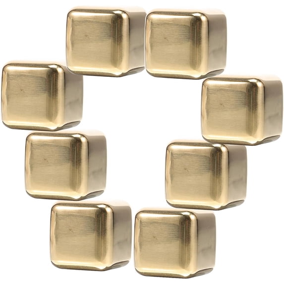 8pcs Whiskey Stones Stainless Steel Ice Cube Whiskey Rocks Wine Chillers Beverage Chilling Stones for Whiskey Vodka Liqueurs Wine Beverage Juice
