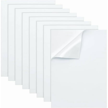 8pcs White Adhesive Foam Sheet 2mm Multi-Function Cosplay Padding Soundproof DIY Project Sheet 11x8 Inch for DIY Vase Decor Containers and Furniture Protection