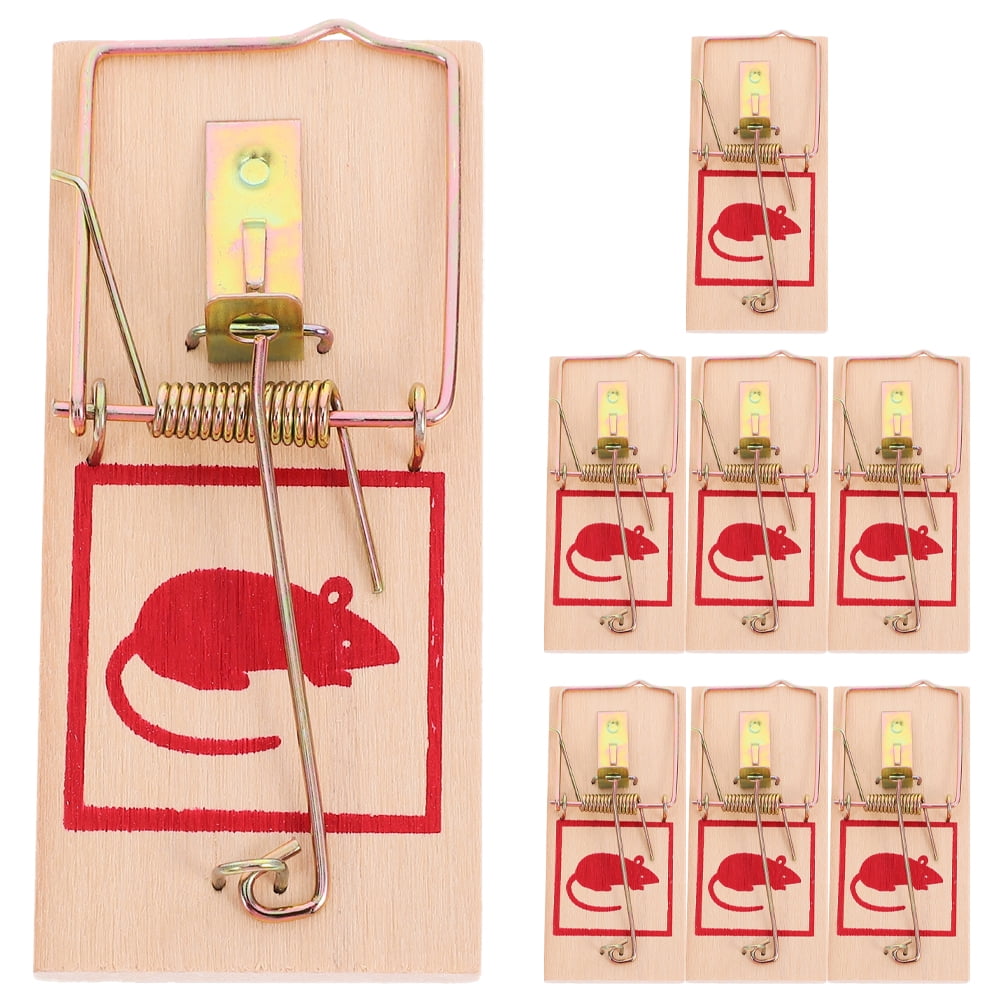 8pcs Wooden Mice Trap for Home Use Easy Setting Rat Catcher with Strong Snap Mechanism for Indoor and Outdoor Mouse Control