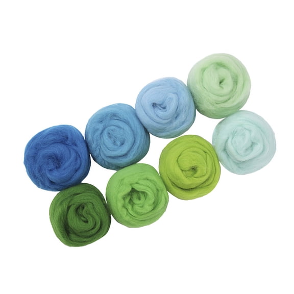 8pcs Wool Spinnings Felting Fiber Fashion Wool Needle Felting Yarn for Spring Autumn Scarf Tool Knitting Craft DIYs
