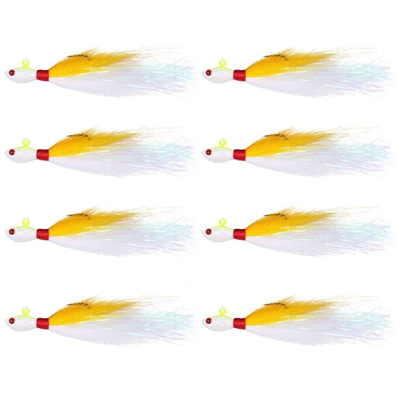 8pcs fishing tackle lure bait with deer For hair hooks 7g 85g antibottom feature for precision and natural bait movement underwater (A)