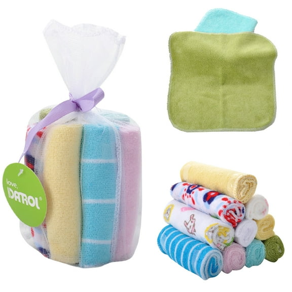 8pcs/lot Cotton Soft Baby Face Towels Handkerchief Feeding Washcloth Wipe Burp cloths Babe Nursing Saliva