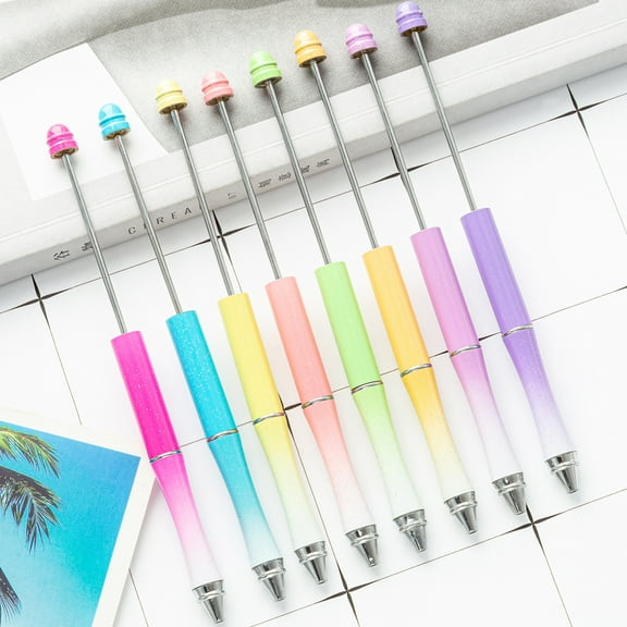 8pcs metal bead pens creative bead ballpoint pens DIY ballpoint pens personalized metal DIY bead pens