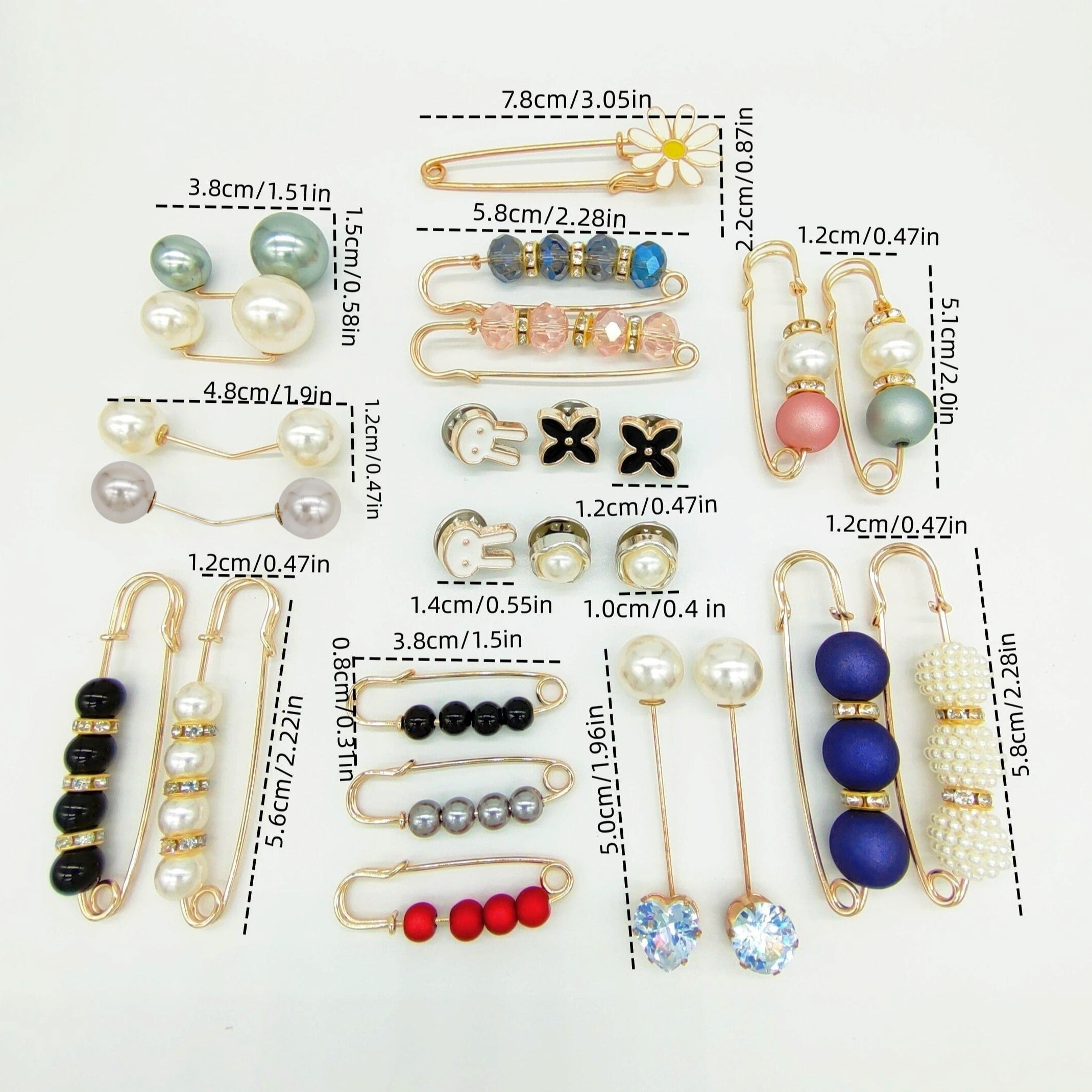 8pcs/set, 16pcs/set, 24pcs/set Pin Brooch Tighten Pants Waist Line