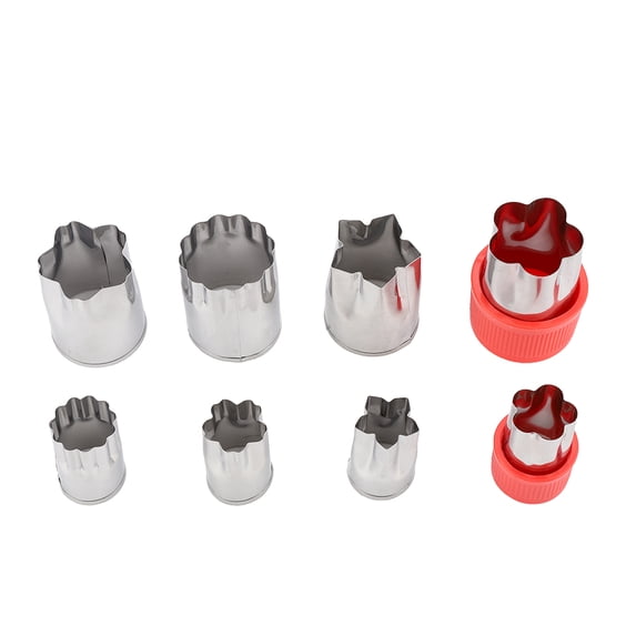 8pcs/set Stainless Steel Melon Cutter Molds Fruit Watermelon Cutting Tool Biscuit Mould Kitchen