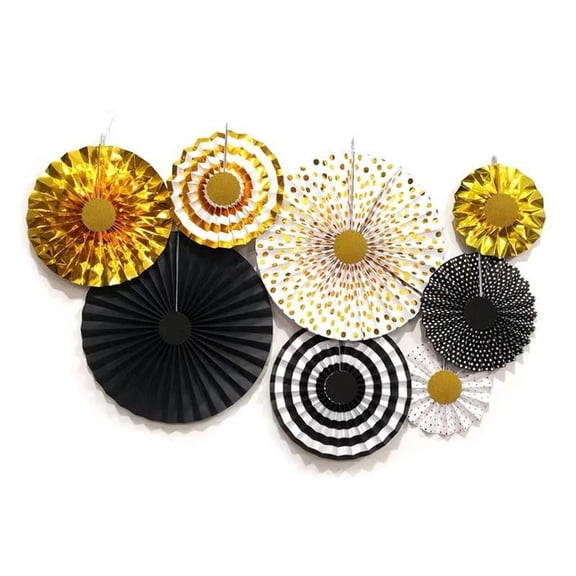 8pcs/set Twisted Paper Fans Hanging Pinwheels Birthday Wedding Party Decoration