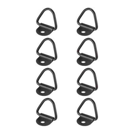 8pcsTie Down Anchor 1/4" Diameter V Shape Ring Lashing Ring for RV ATV SUV Vehicle Cars Black