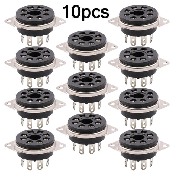 8pin Bakelite Octal Valve Tube Socket For EL34 6V6 6L6 KT88 Chassis Mount 10pcs