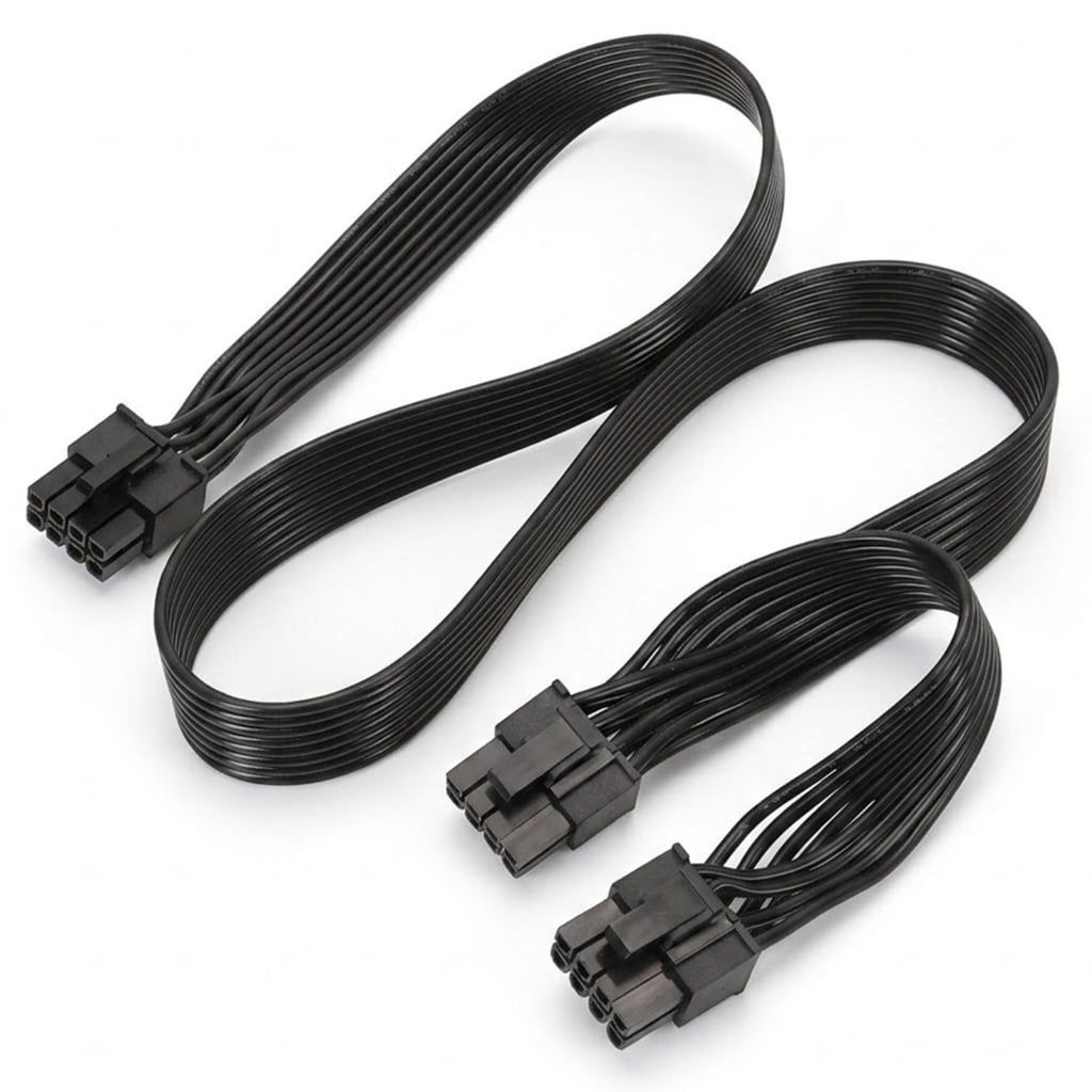 Flat Modular Cable 8pin pcie 6+2pin flat modular cable 18awg tinned copper pvc flexible ...