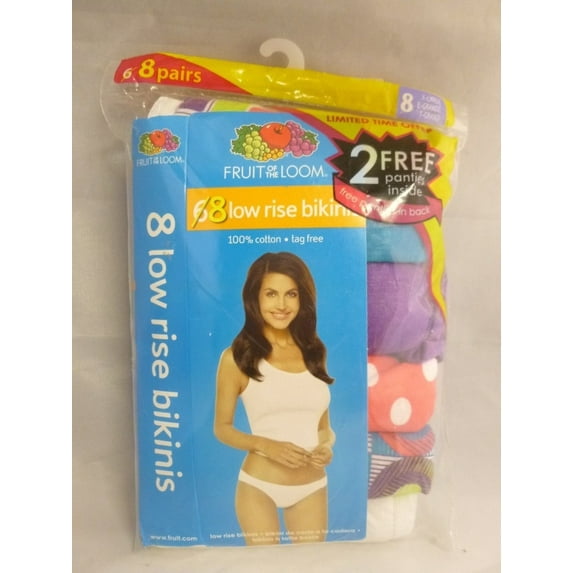 8pk Cttn Lrbikini