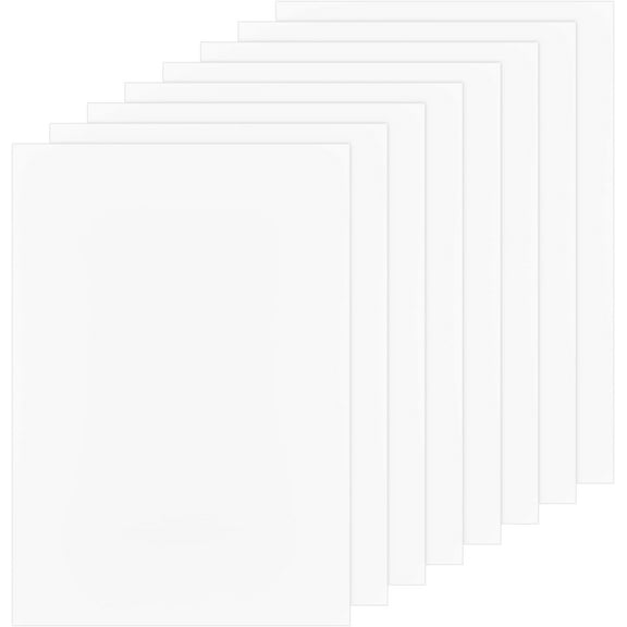 8sheets 8 Sheets PVC Frame Protective Film Sheets White 298x210x0.5mm