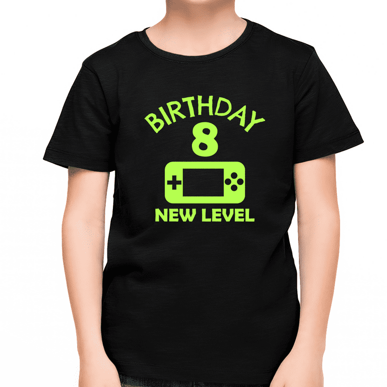 Video Game 8th Birthday Shirt Gamer Kids Youth 8 Years Old T-Shirt Video Game 8th Birthday Shirt Gamer Kids Youth 8 Years Old T-Shirt