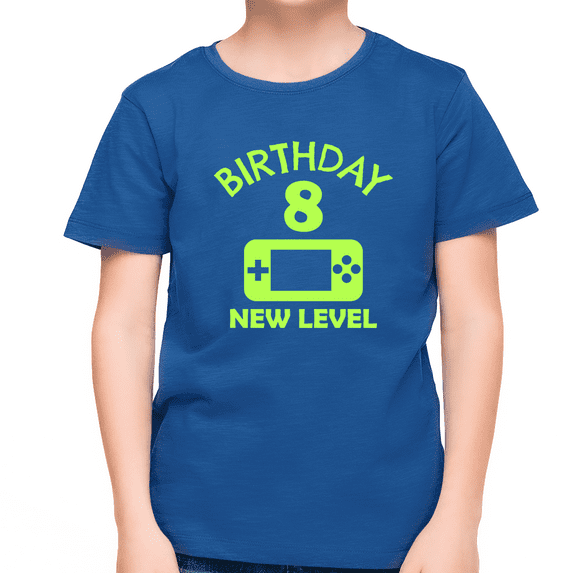8th Birthday Boy 8 Year Old 8th Birthday Level 8 Gamer Shirts for 8th Birthday Boy Shirt