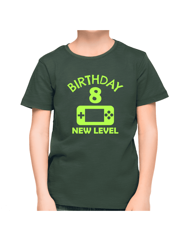 8th Birthday Boy 8 Year Old 8th Birthday Level 8 Gamer Shirts for 8th Birthday Boy Shirt