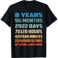 thumbnail image 1 of 8th Birthday Boy Kids Youth Shirt 8 Years Old Being Awesome T-Shirt, 1 of 4