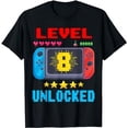 thumbnail image 1 of 7th Birthday Boy Level 7 Unlocked Video Gamer Birthday T-Shirt, 1 of 5