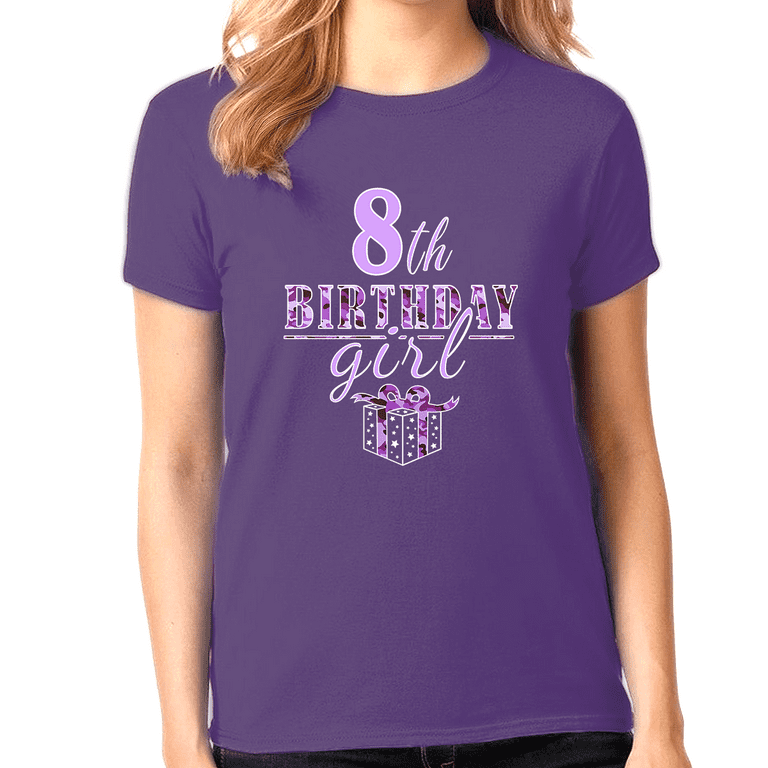 8th Birthday Shirt Girls Birthday Outfit 8 Year Old Girl 8th Birthday Gifts  Cute Birthday Girl Shirt 