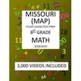 thumbnail image 1 of 8th Grade MISSOURI MAP, 2019 MATH, Test Prep: : 8th Grade MISSOURI ASSESSMENT PROGRAM TEST 2019 MATH Test Prep/Study Guide, 1 of 1