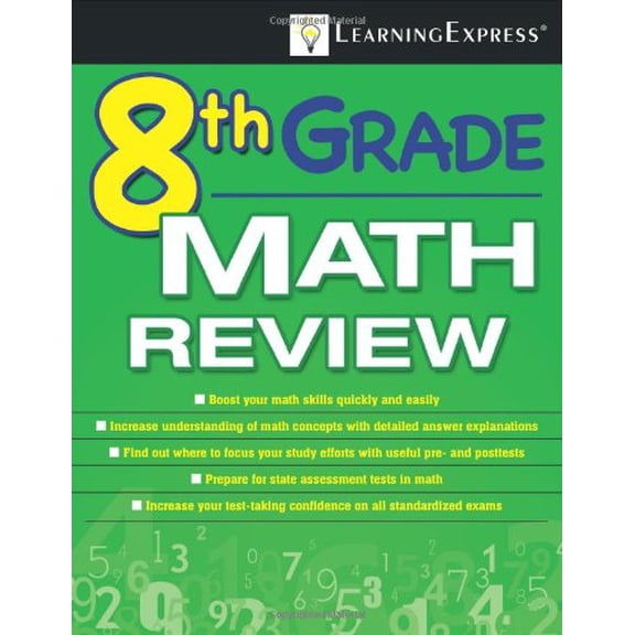 Pre-Owned 8th Grade Math Review (Paperback) by Learning Express LLC (Creator)