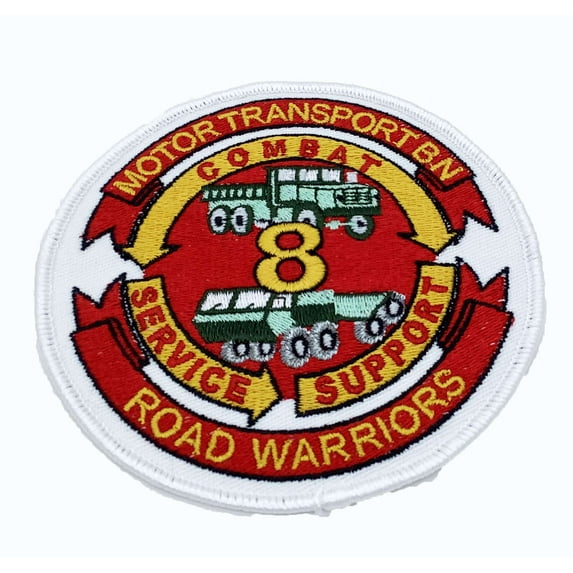 8th Motor Transport Bn Road Warriors Patch – Plastic Backing