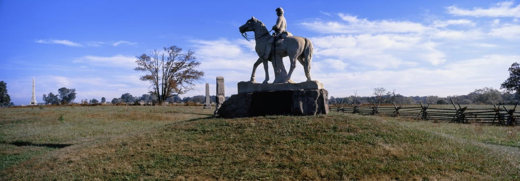 8th Pennsylvania Cavalry Monument Gettysburg National Military Park Gettysburg Pennsylvania USA Canvas Art - Panoramic Images (7 x 18)