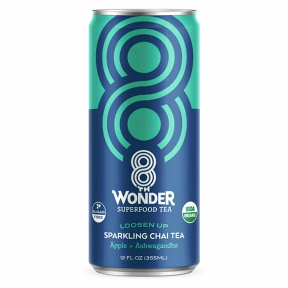 8th Wonder Sparkling Chai Apple Ashwagandha 12 oz (Pack Of 12)