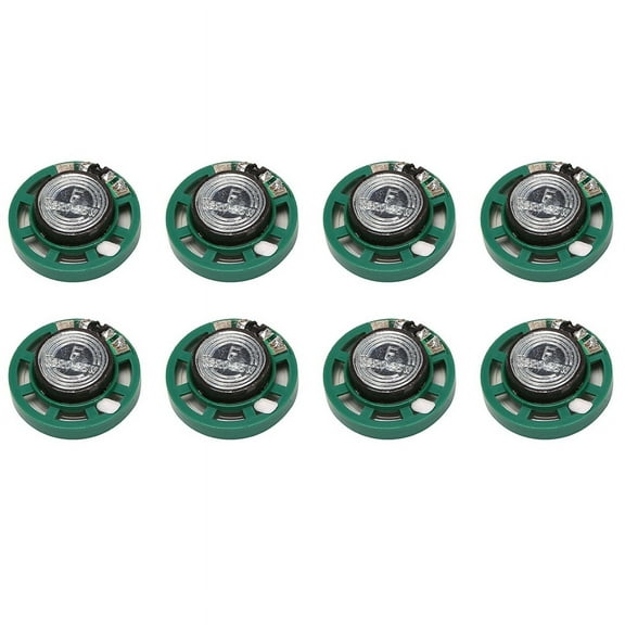 8x 0.25 W 32 Ohm Plastic Magnetic Speaker with 27 mm Diameter Green + Silver,8 x magnetic speaker,Green & Silver