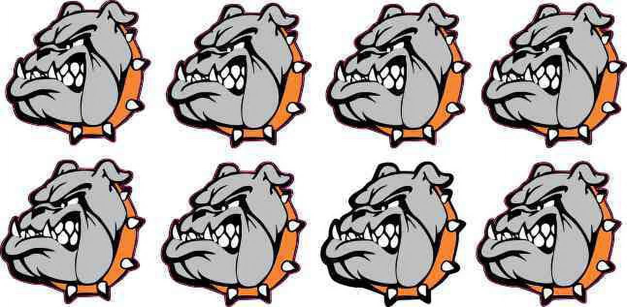 Bulldog Mascot Vinyl Bumper Sticker – 5" X 4.5" Waterproof, UV Resistant Decal