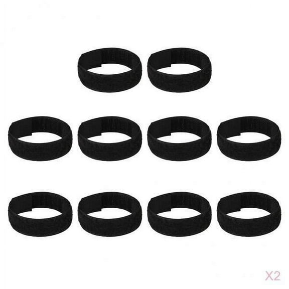 8x Adjustable Noise Free Crow Collar for Poultry Hen Chicken Black