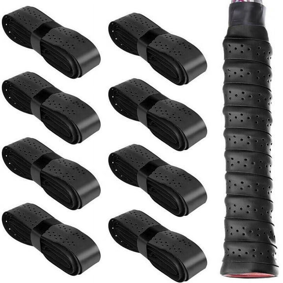 8x Anti-Slip Absorb Sweat Badminton Racket Grip Tapes Self-Adhesive Tennis Tool