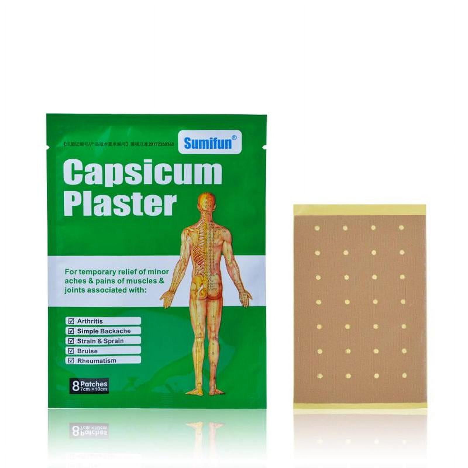 8x Capsicum Plaster Pain Patch Heat Pads For Pain Relief Herbal Heating