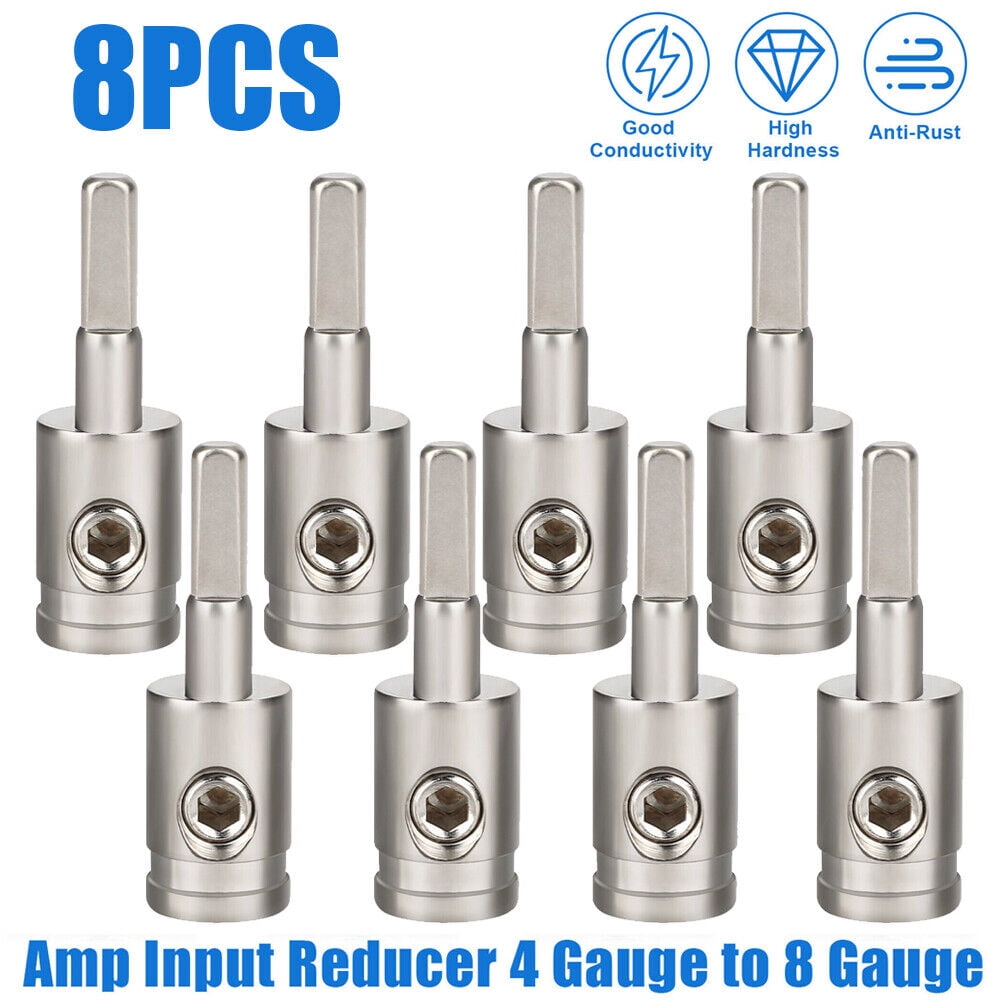 Reducer Amp 8x Car Audio Amp Input Reducer 4 Gauge to 8 Gauge Wire Reducer Power ...
